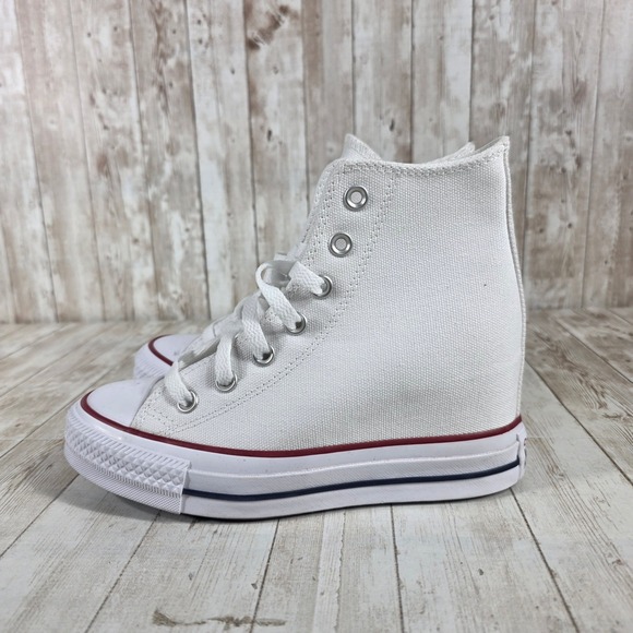 Converse Chuck Taylor All Star Wedge High Top Sneaker White Women's 5.5 - Picture 2 of 8